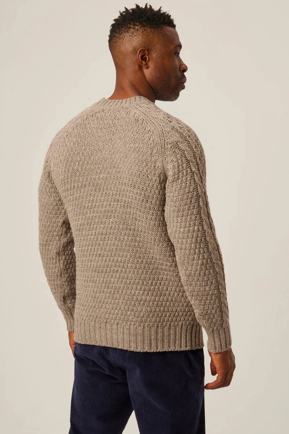 Peregrine - Winston Crew Jumper in Oak