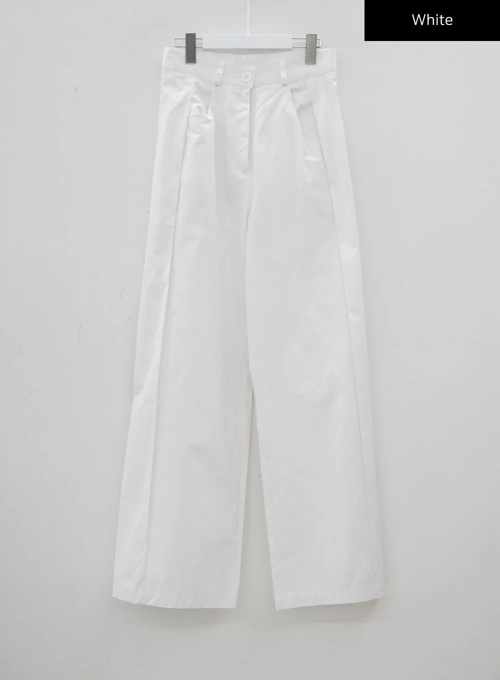 Pintuck Wide Leg Cotton Pants CU14