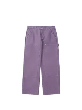 Purple Straight Leg Cargo Pants