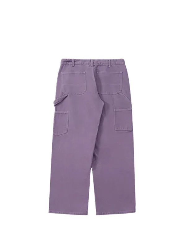 Purple Straight Leg Cargo Pants