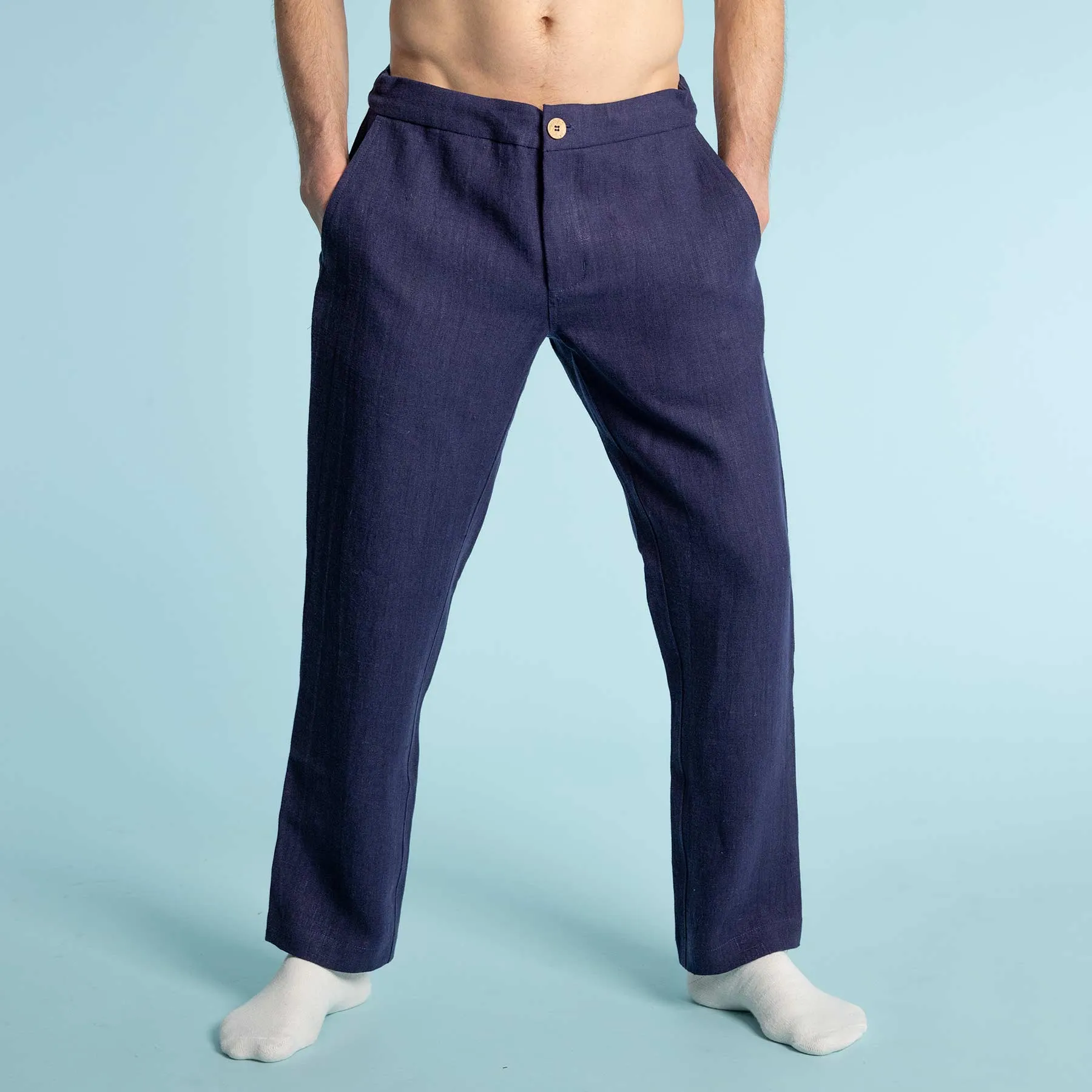 RAINIER Elastic-Free Flex-Waist 100% Organic Hemp Jogger Pants (No Latex)