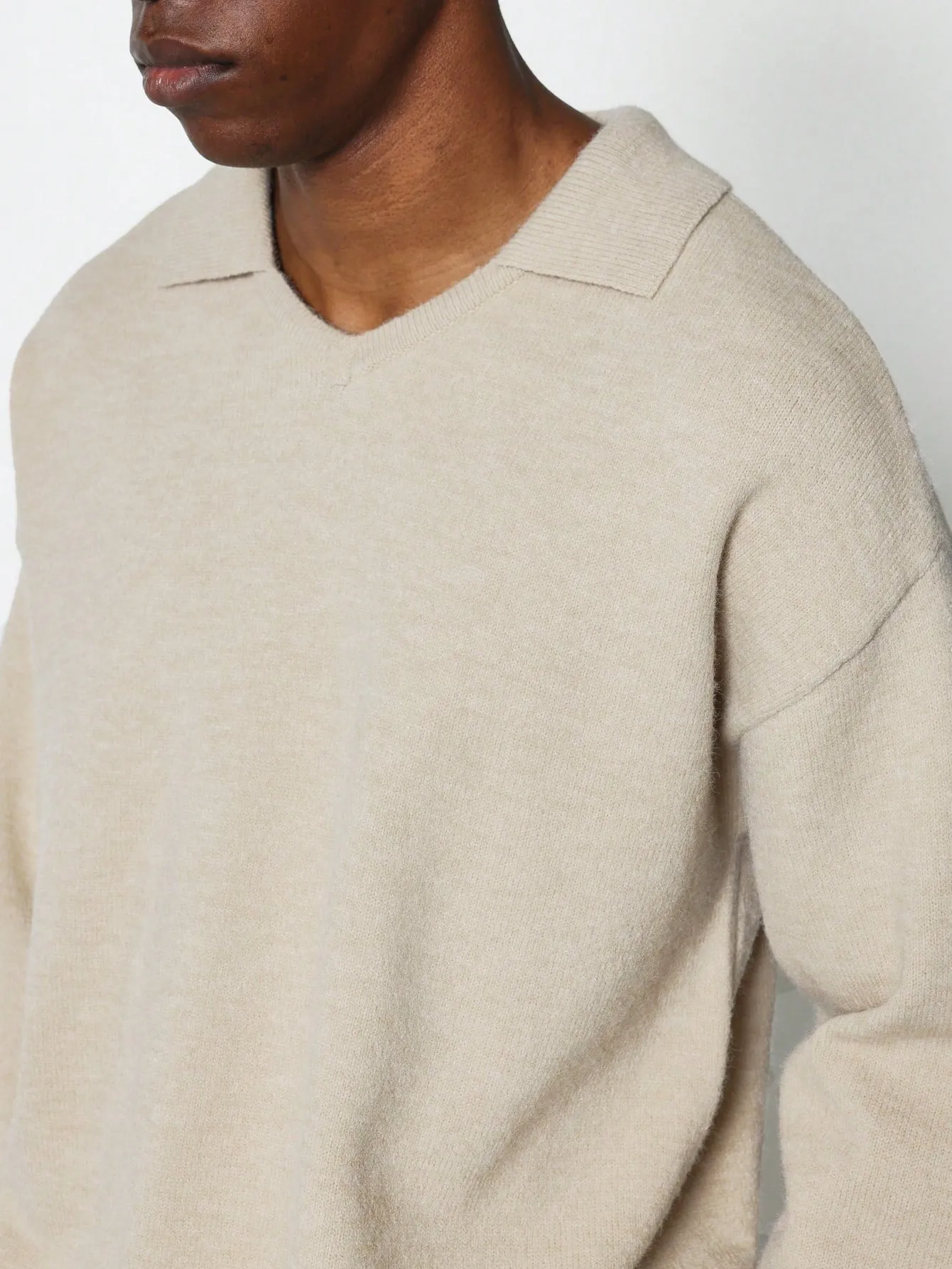 Regular Fit Knit Polo Sweater