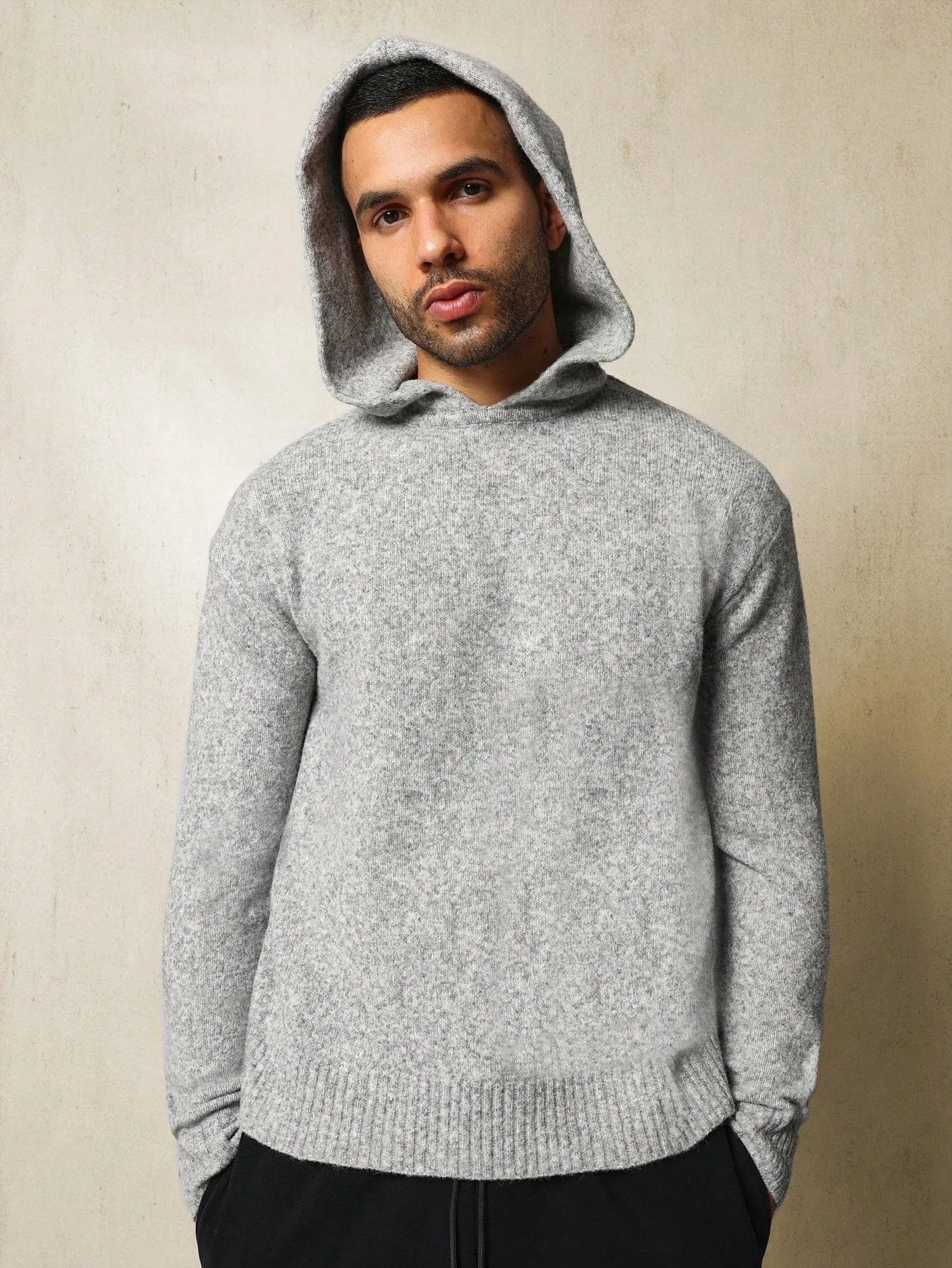 Regular Fit Overhead Knit Hoodie