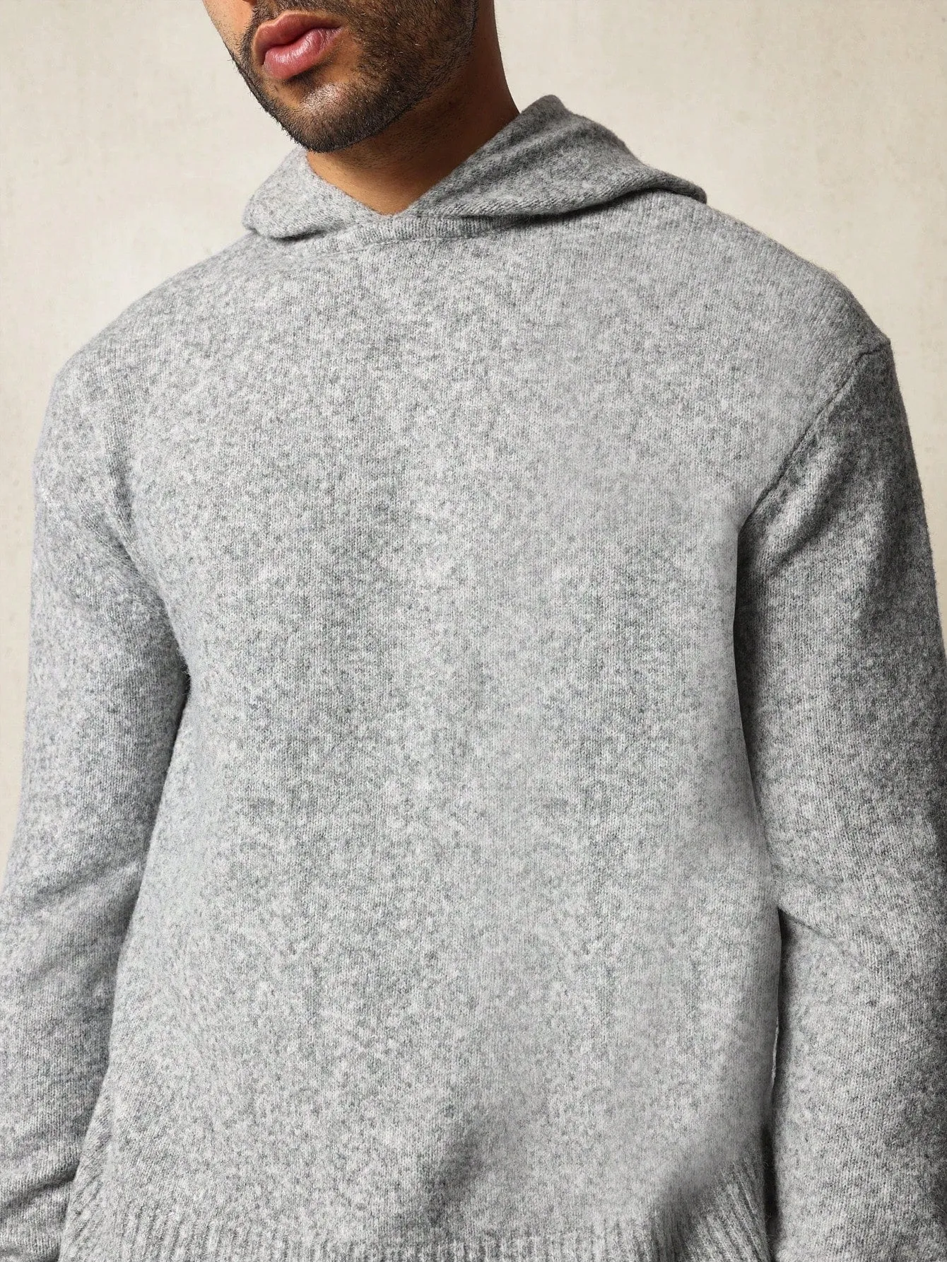 Regular Fit Overhead Knit Hoodie