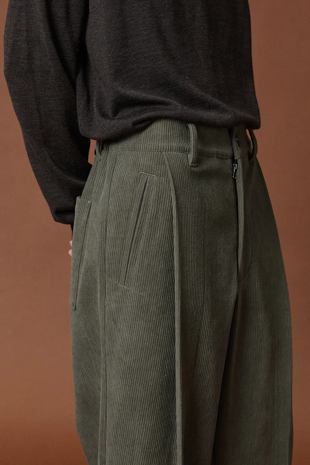 Relaxed Wide-Leg Slightly Stretchy Cropped Pants