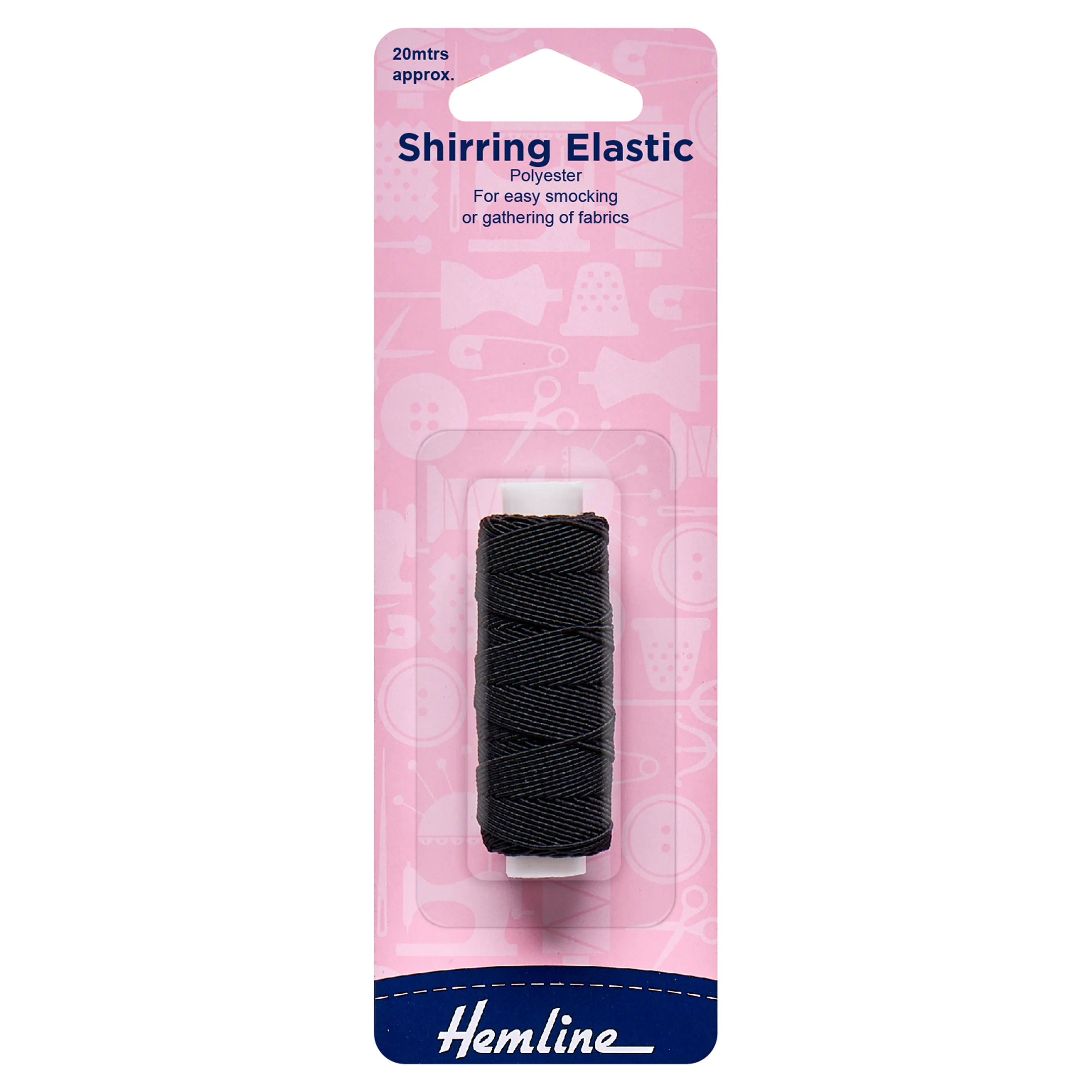 Shirring Elastic 20m - Black - Hemline