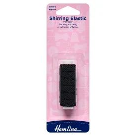 Shirring Elastic 20m - Black - Hemline