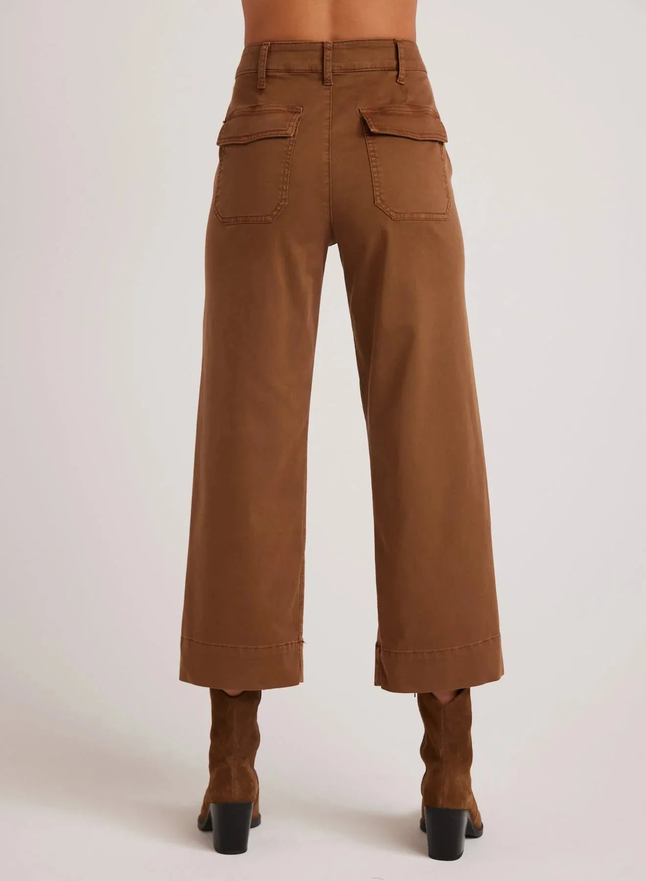 Sofia Wide Leg Crop - Spiced Brown