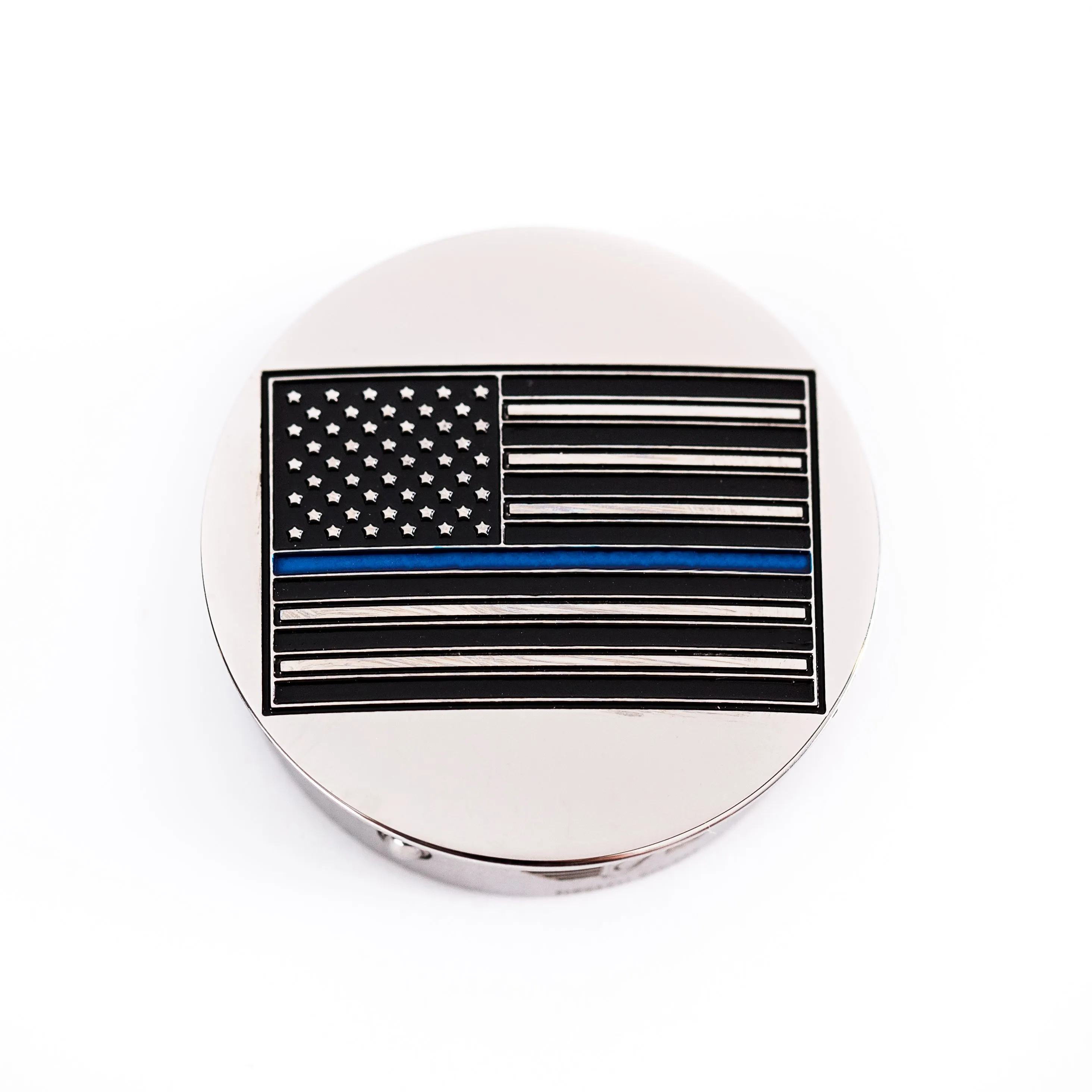 Swing Arm Cover/Plug For Harley-Davidson Touring Models - Thin Blue Line Flag