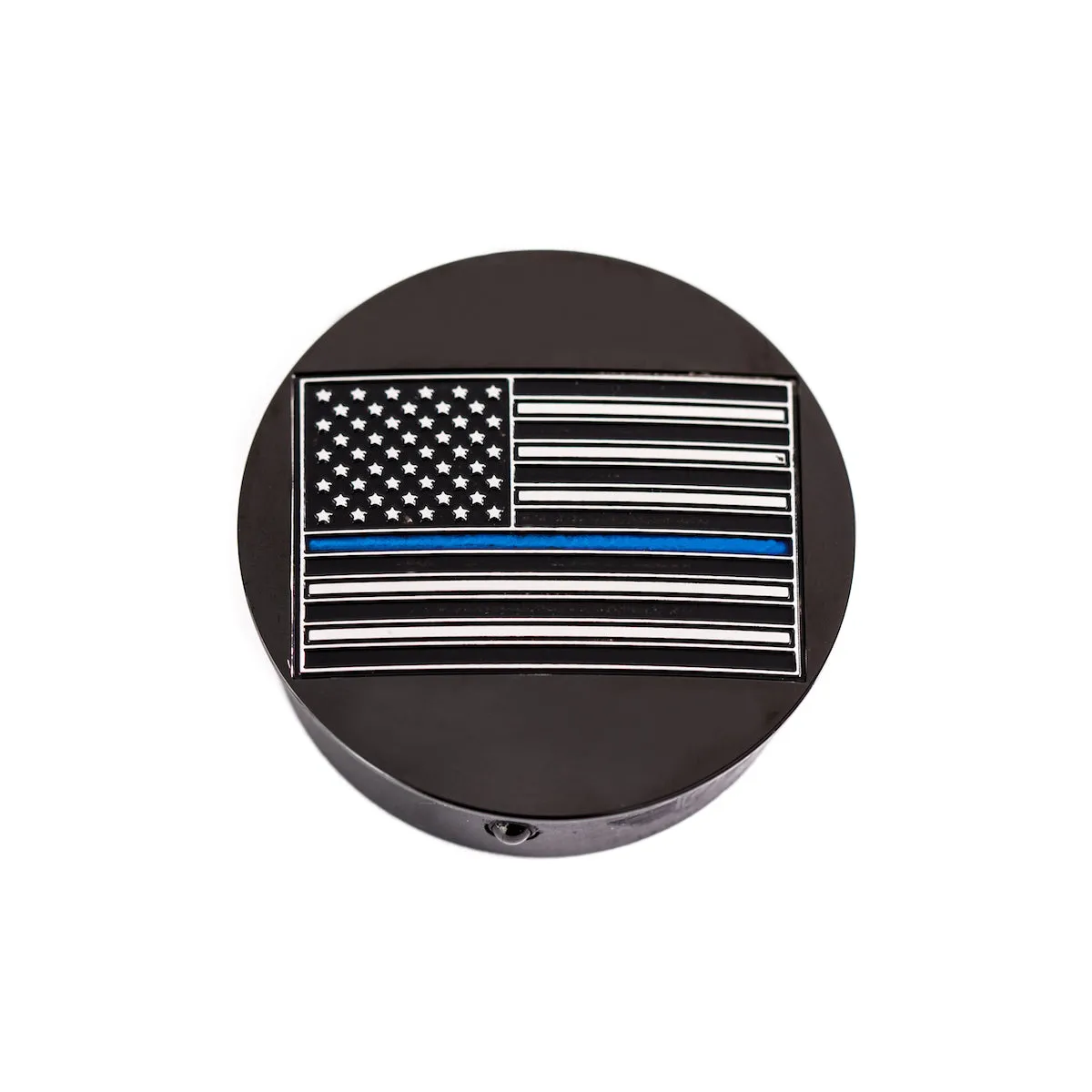 Swing Arm Cover/Plug For Harley-Davidson Touring Models - Thin Blue Line Flag