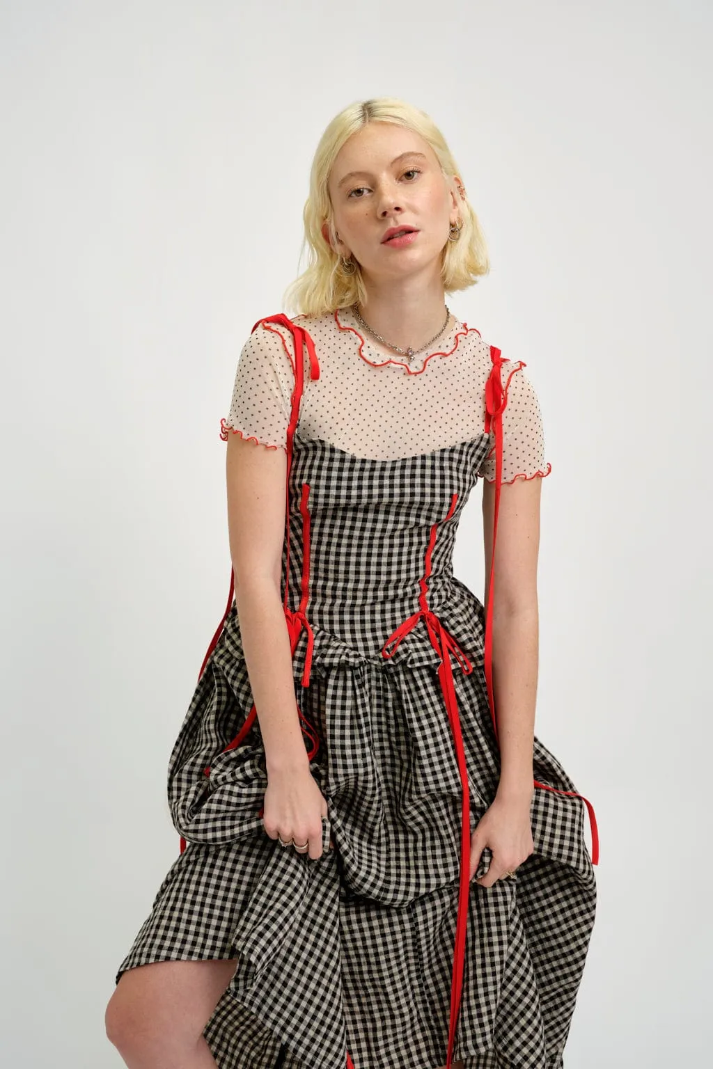 Tessa Dress Gingham Linen