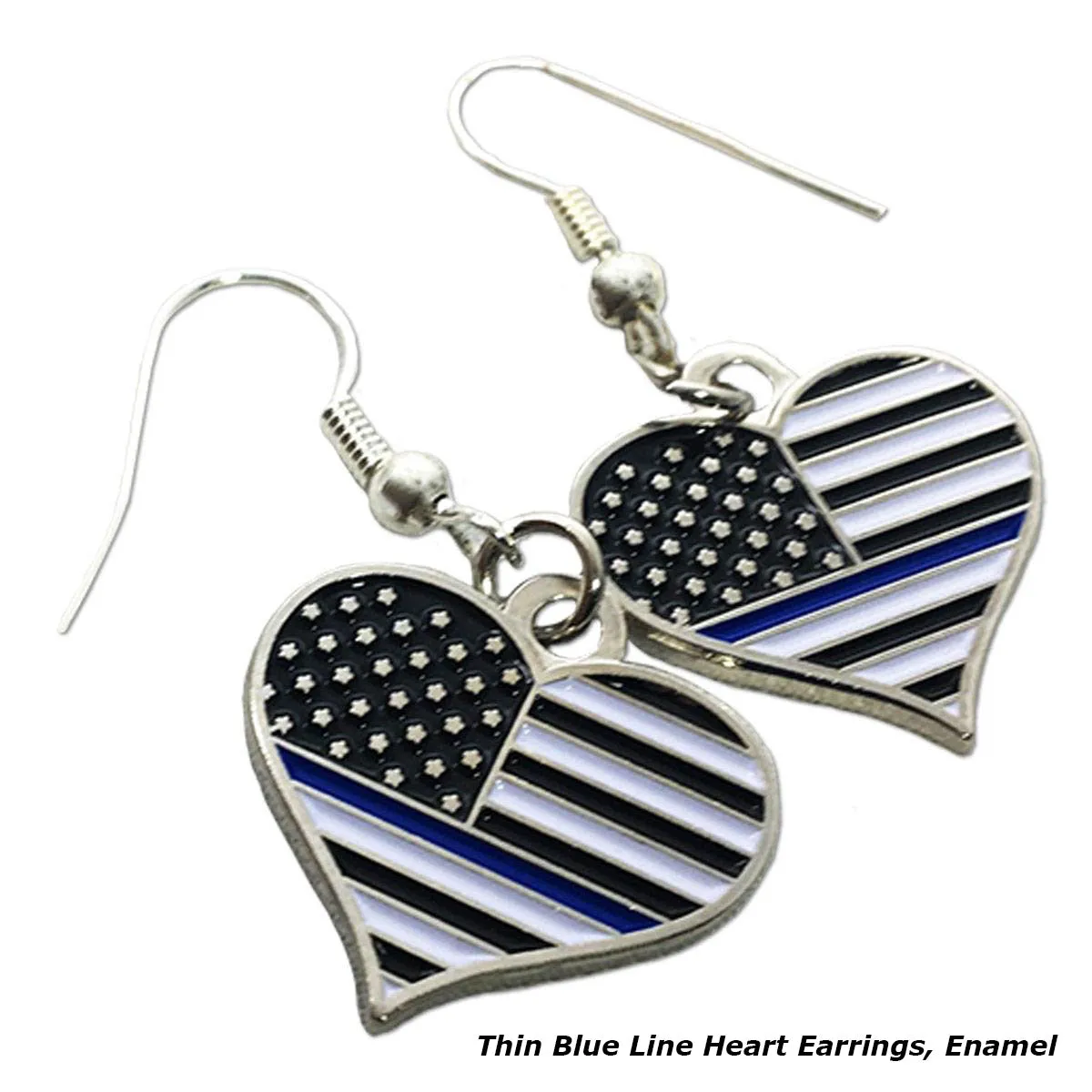 Thin Blue Line Flag Earrings