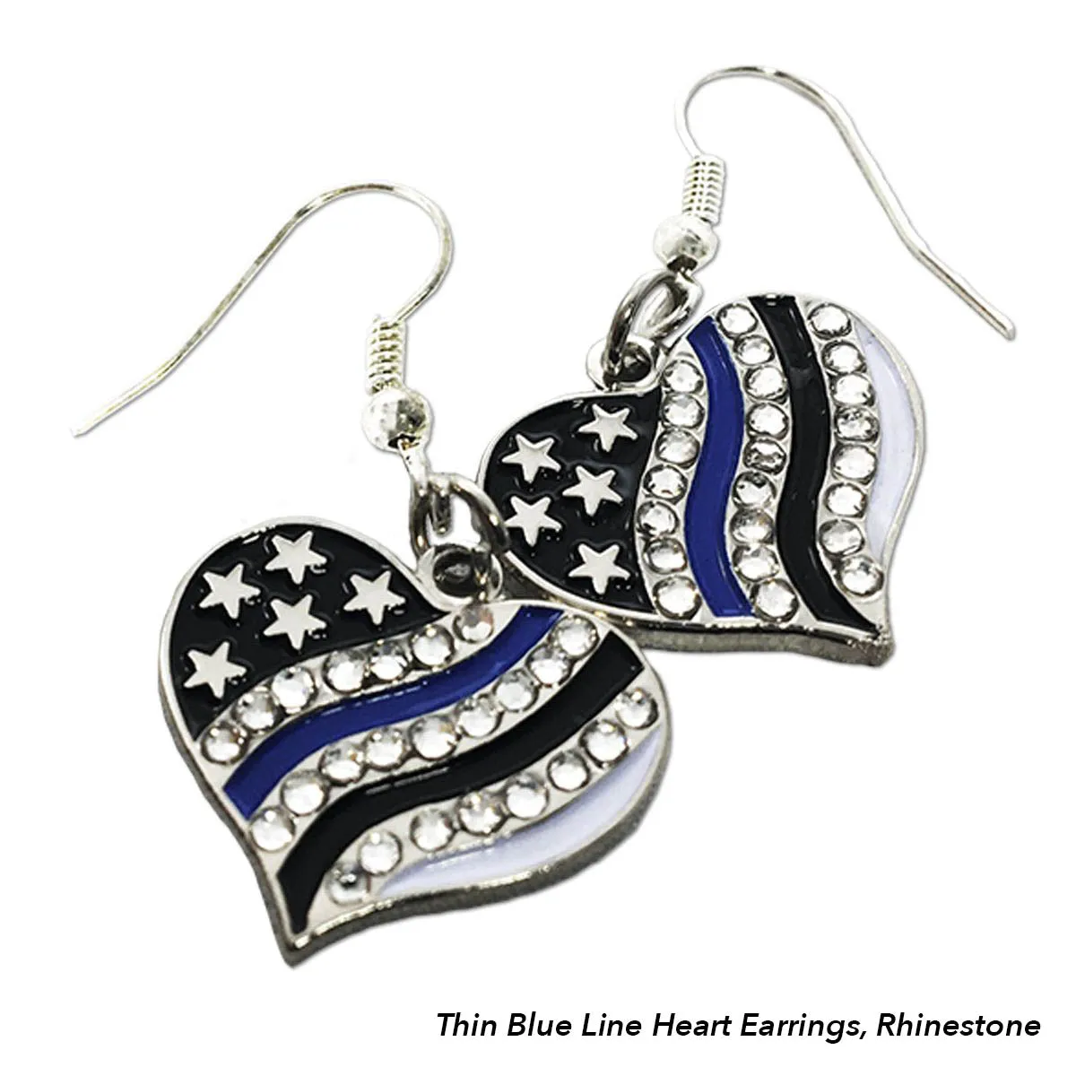 Thin Blue Line Flag Earrings