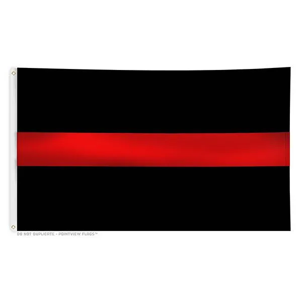 Thin Red Line Flag with Grommets