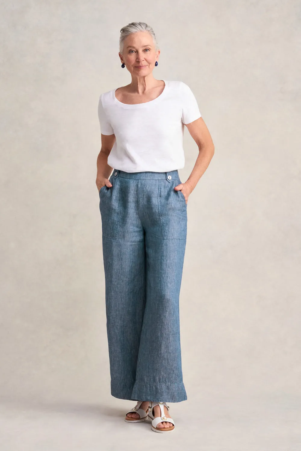 Twill Hemp Linen Pant - Indigo Twill