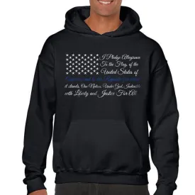 Unisex Hoodie - Pledge of Allegiance Thin Blue Line