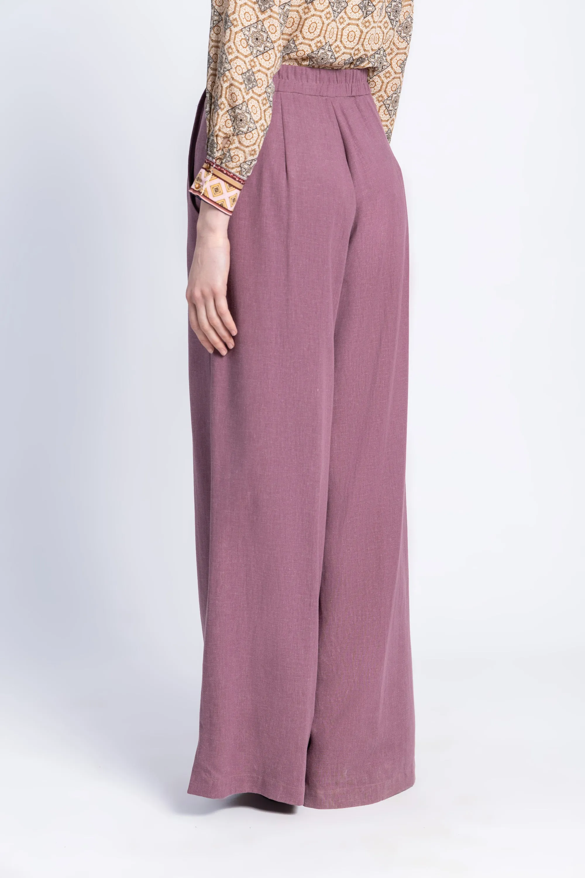 wide leg cotton linen pants