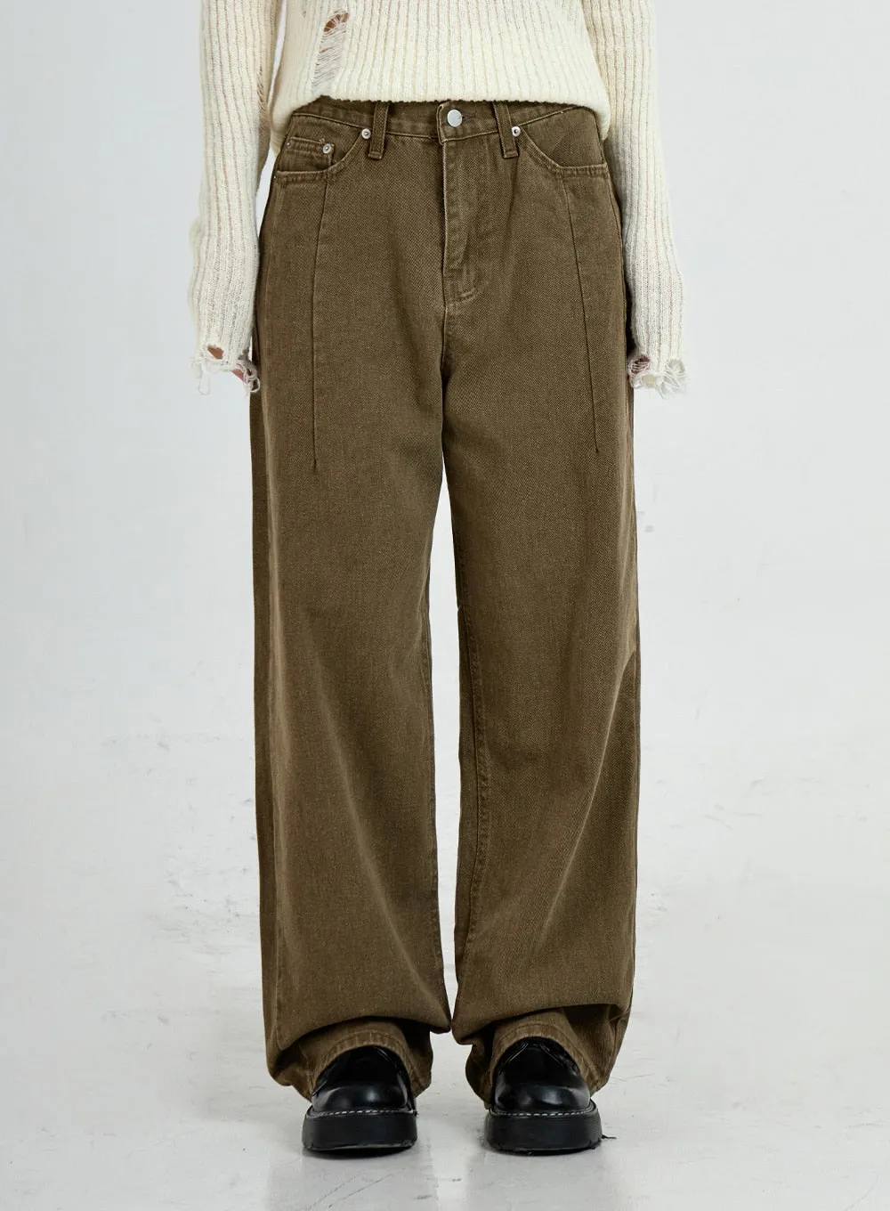 Wide Leg Cotton Pants Unisex CO13