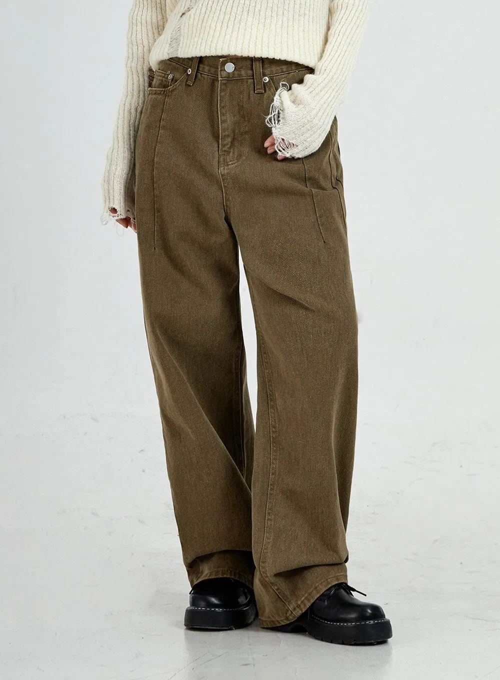 Wide Leg Cotton Pants Unisex CO13