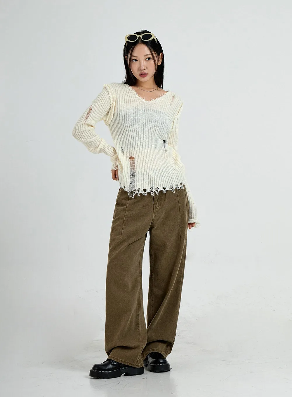 Wide Leg Cotton Pants Unisex CO13