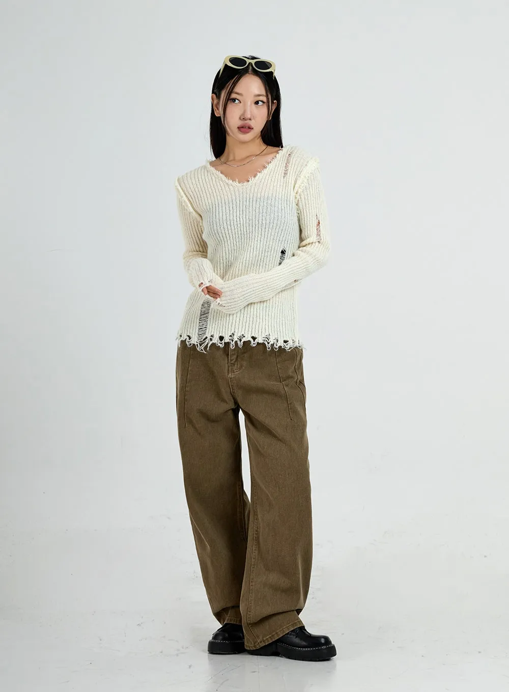 Wide Leg Cotton Pants Unisex CO13