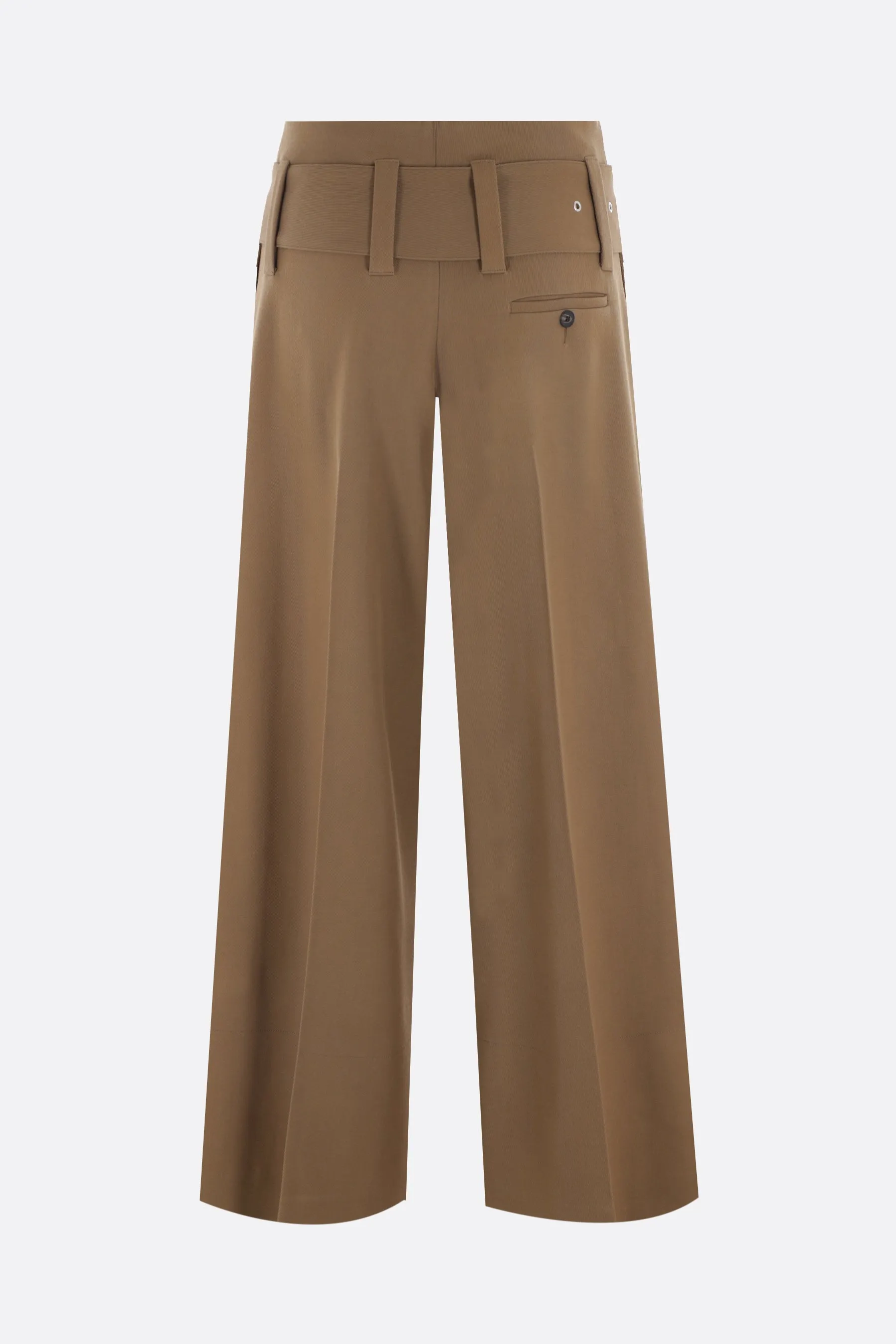 wide-leg cotton pants