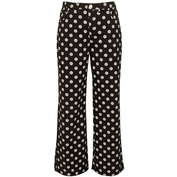 Wide Leg Polka Dot Jeans