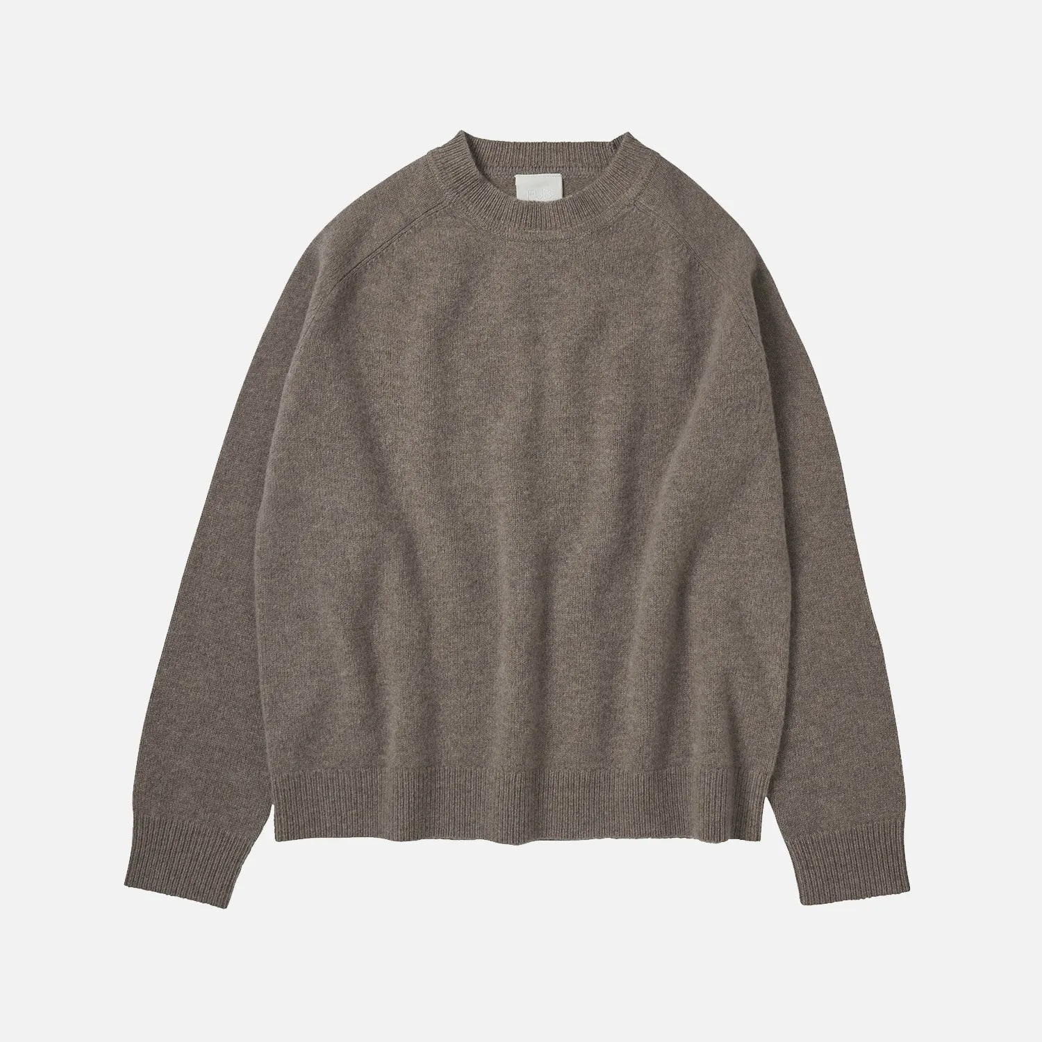 Womens Lambswool Crewneck Sweater - Hazel Melange