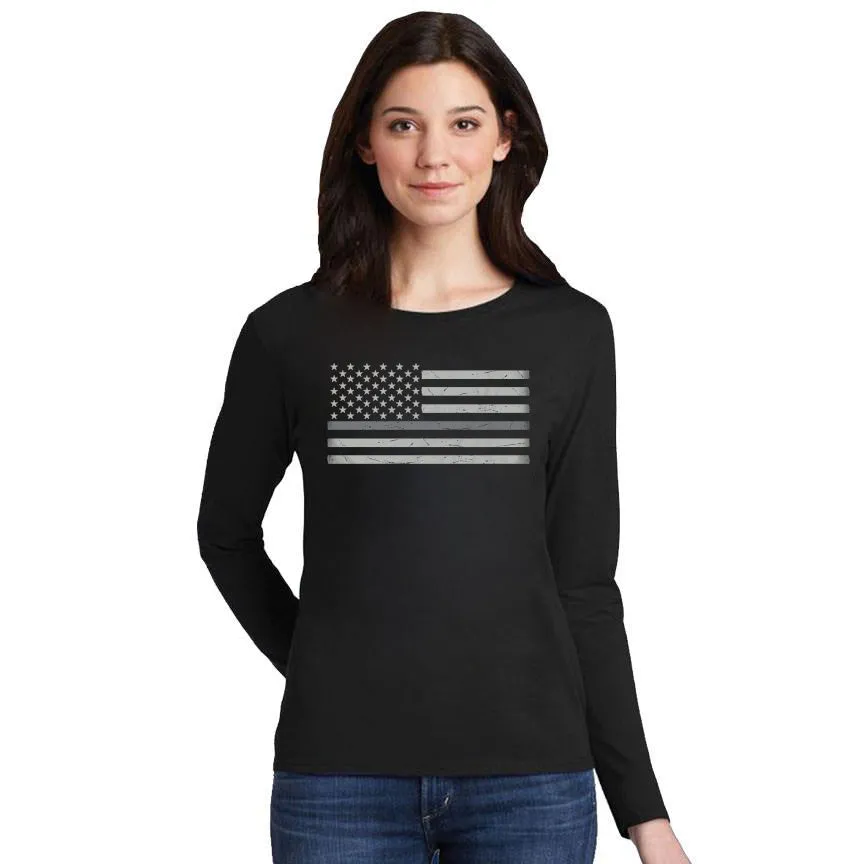 Women's Long Sleeve  - Classic Thin Silver Line